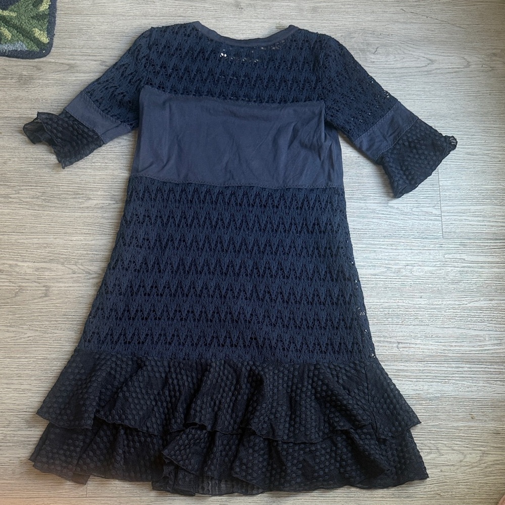 See by Chloe Elegant Navy Lace Dress - Picture 8 of 8